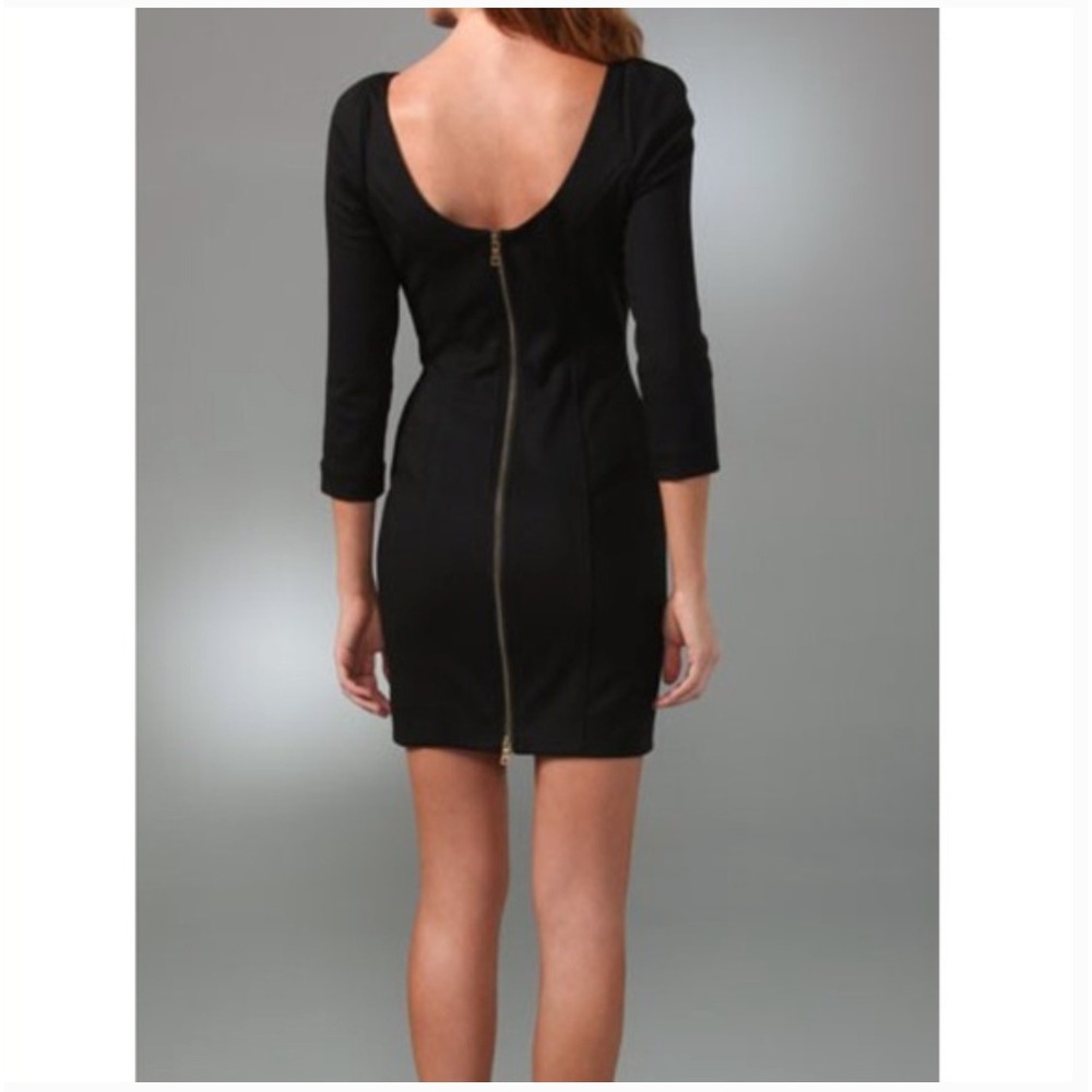 Diane von Furstenberg Arita Black Puff Sleeve Mini‎ Dress Size 12